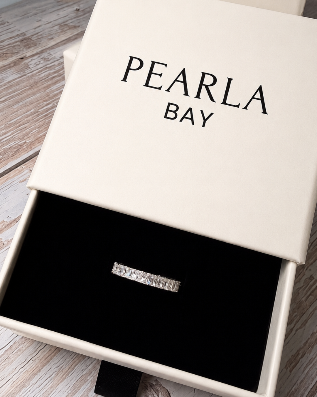 Crystal Eternity Ring Silver