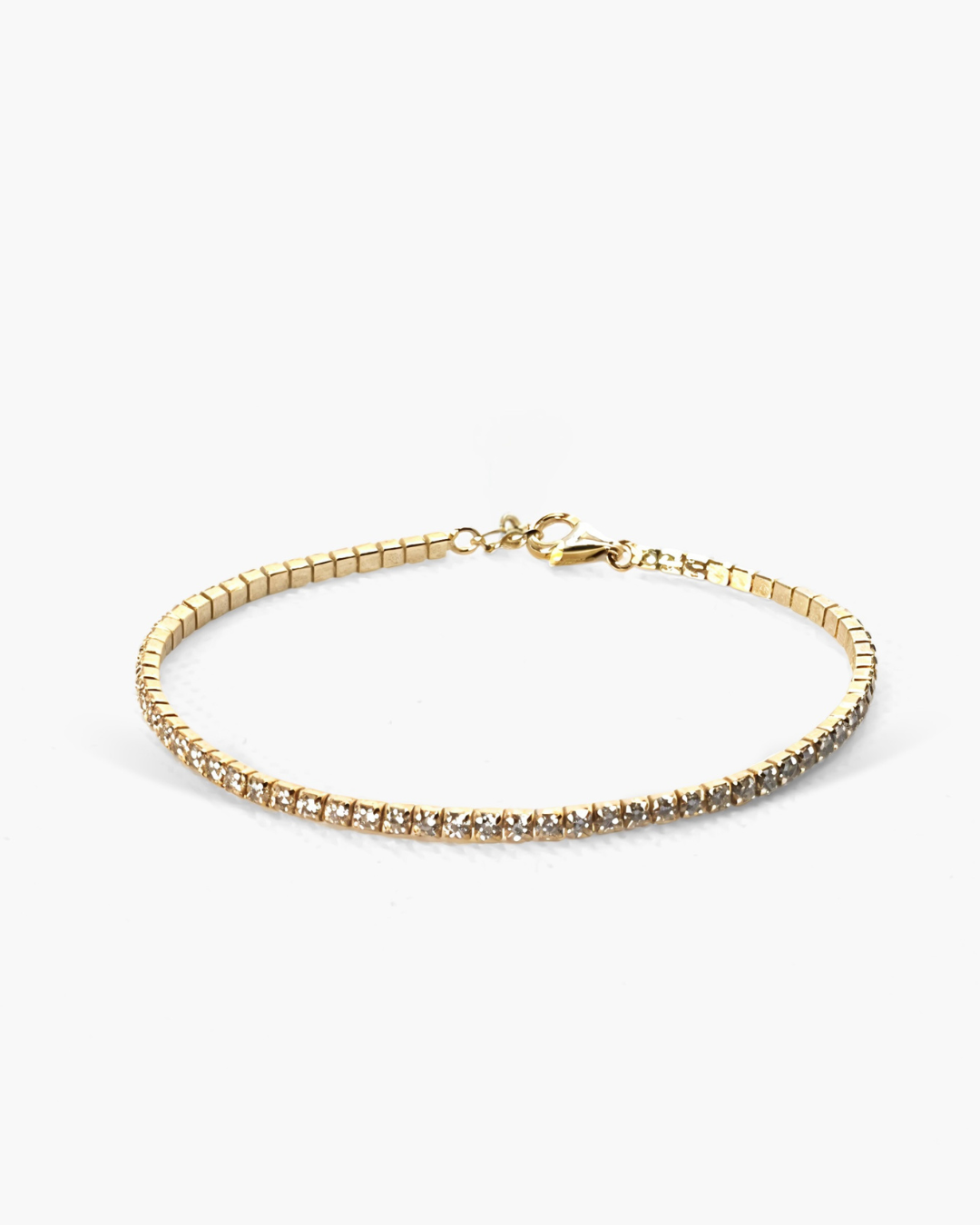 Dainty Crystal Tennis Bracelet Gold