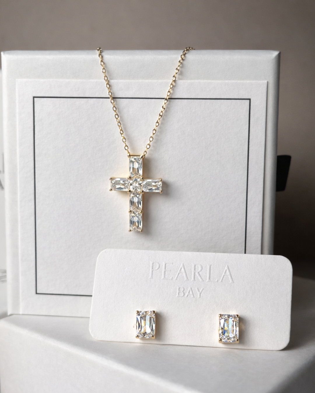 Bold Cross Necklace - Gold