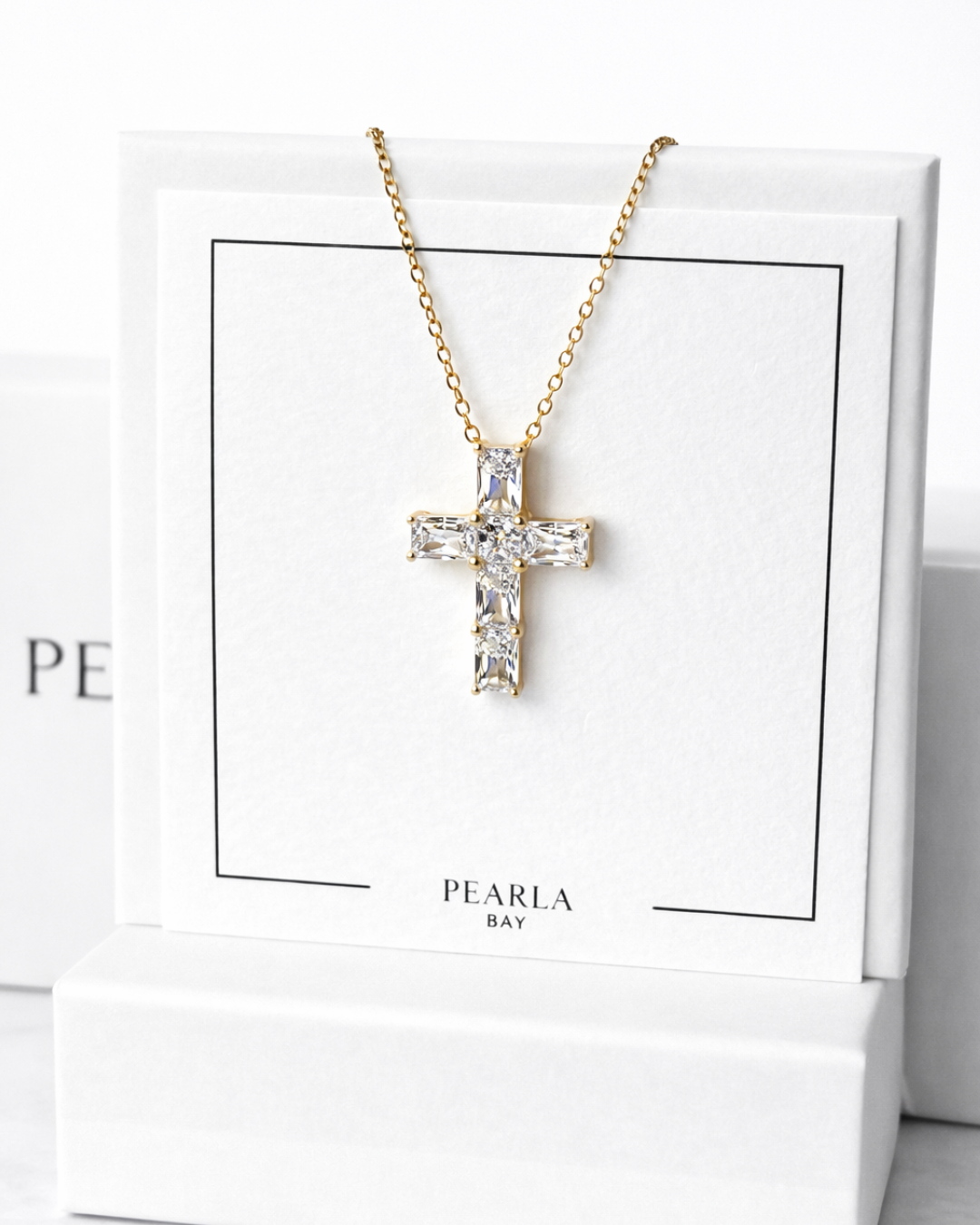 Bold Cross Necklace - Gold