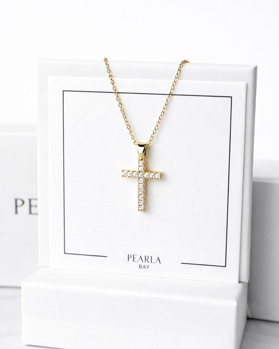 Dainty Cross Necklace - Gold