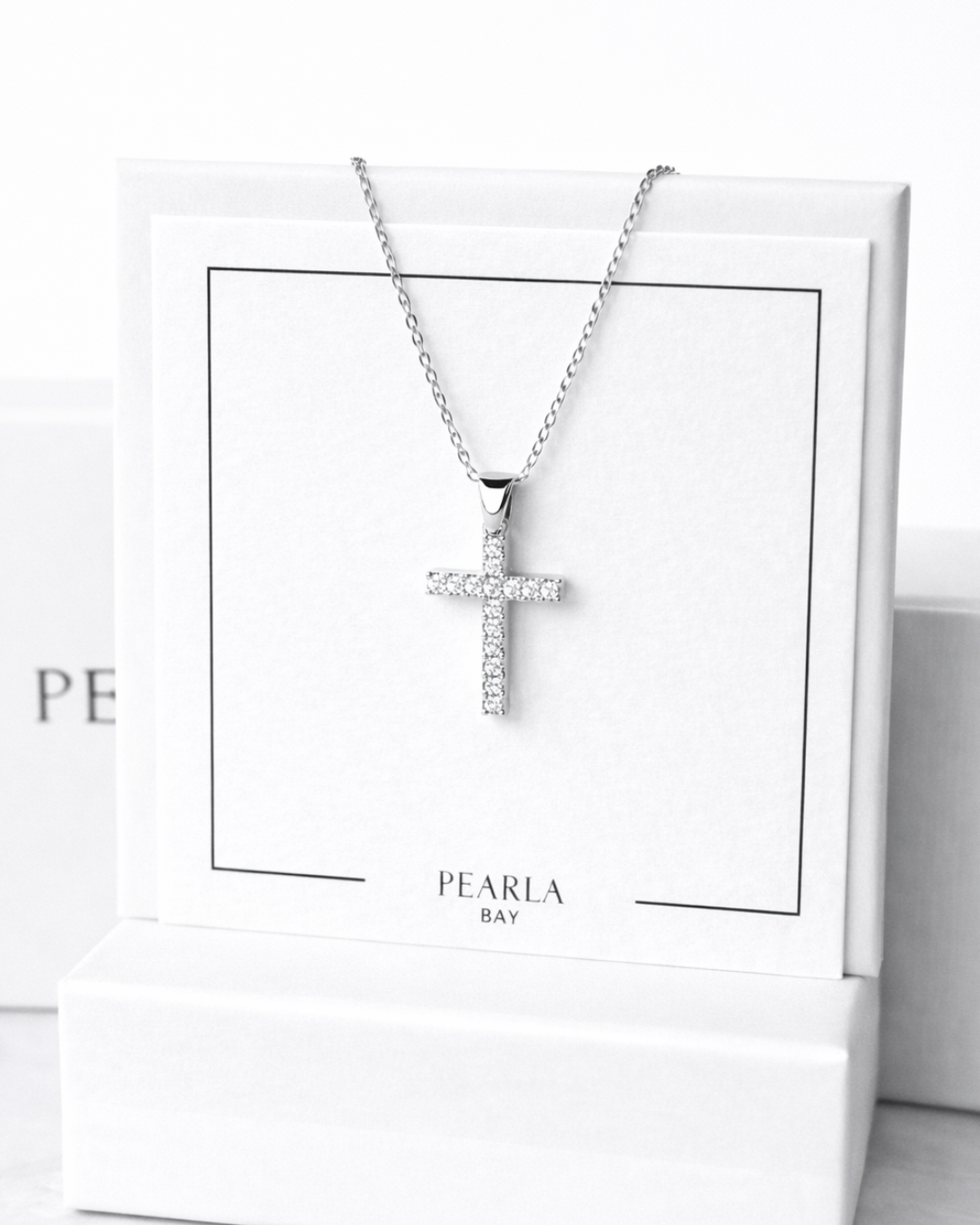 Dainty Cross Necklace - Silver