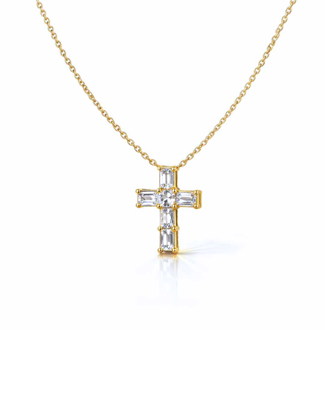 Bold Cross Necklace - Gold