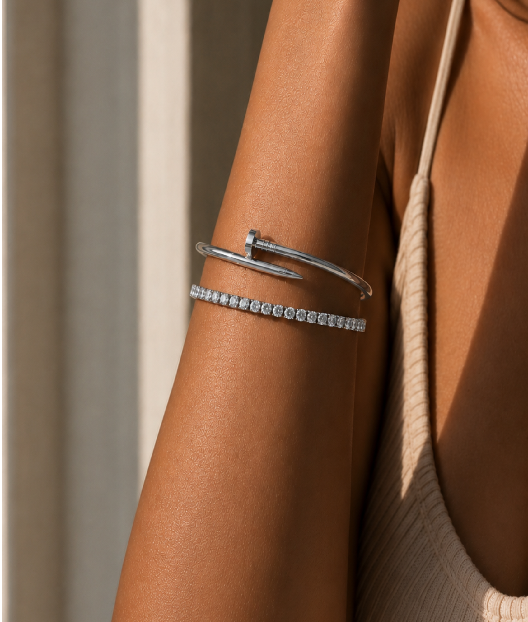 Classic Duo Bracelet Set - Silver