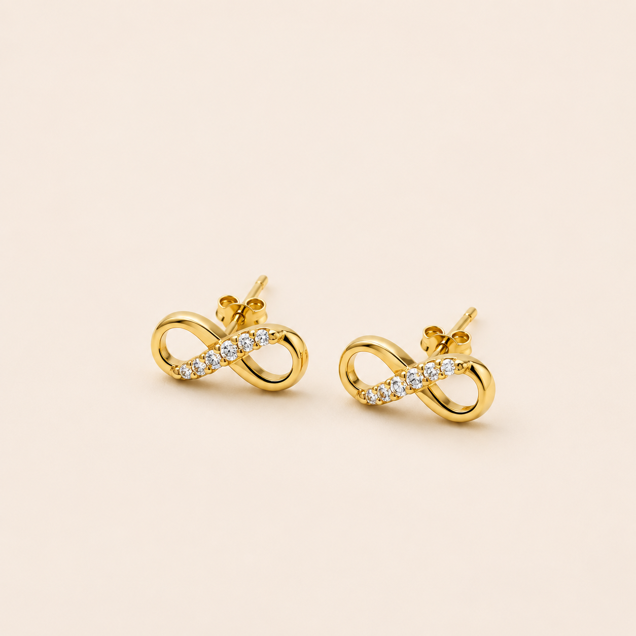 Eternity Stud Earrings - Gold
