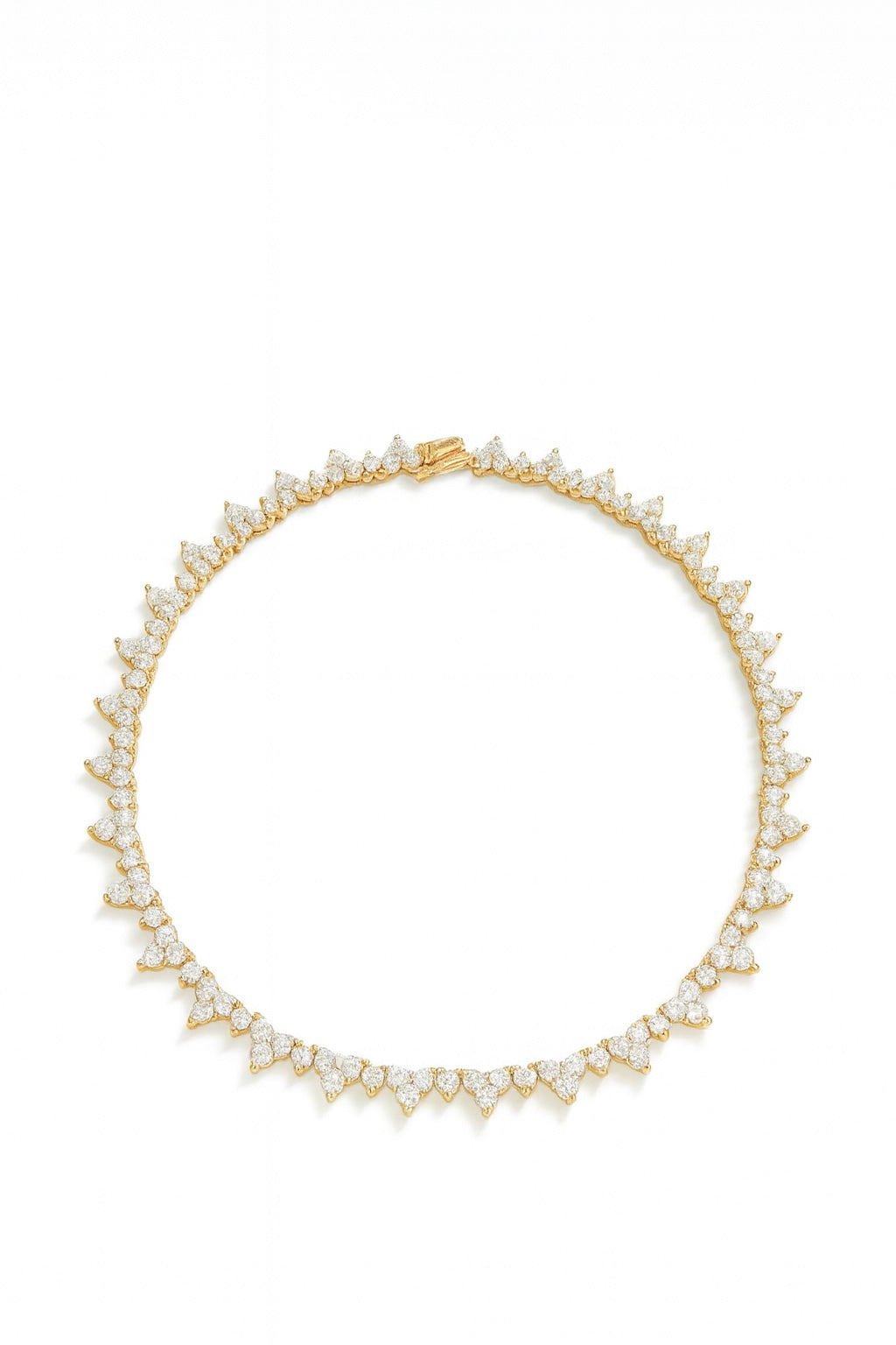 Eternity Tennis Necklace Gold