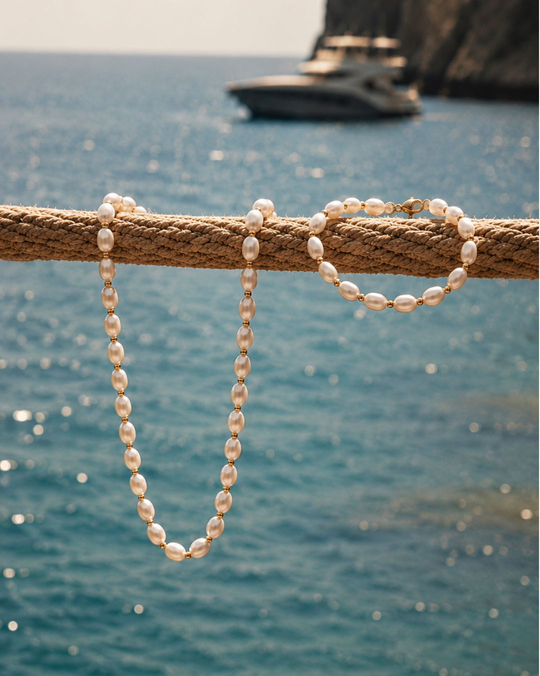 Elegance Pearl Duo - Necklace & Bracelet Set
