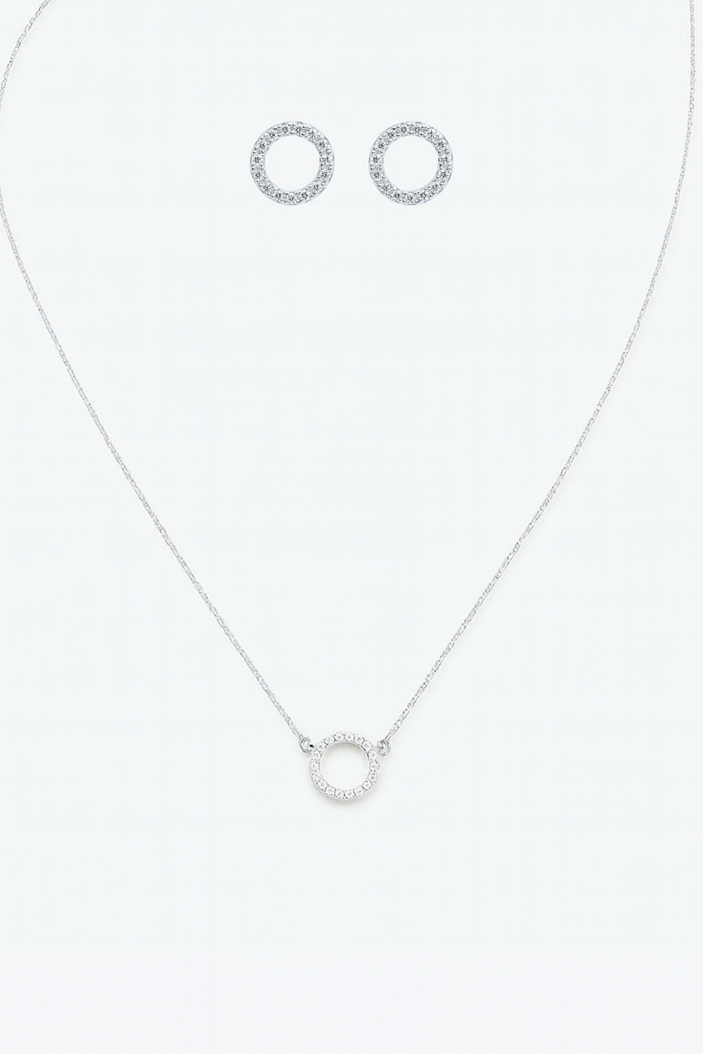 Dream Duo - Crystal Circle Set Silver