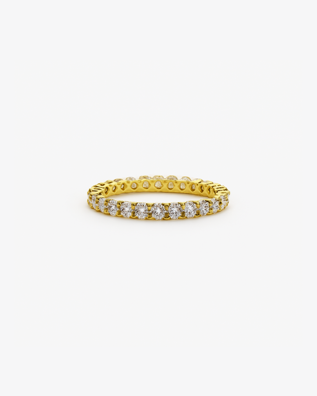 Crystal Eternity Ring Gold