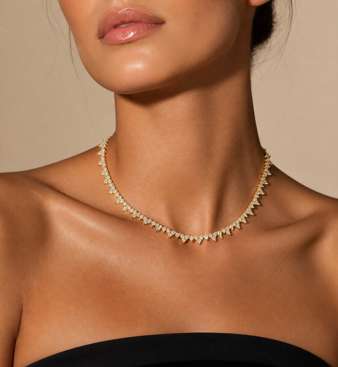 Eternity Tennis Necklace Silver