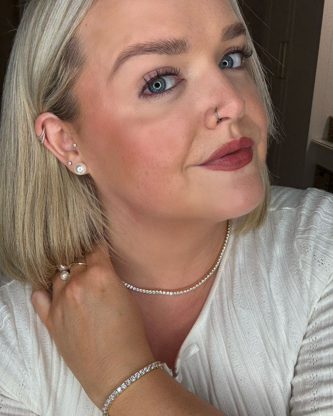 Luxe Crystal Tennis Bracelet Gold