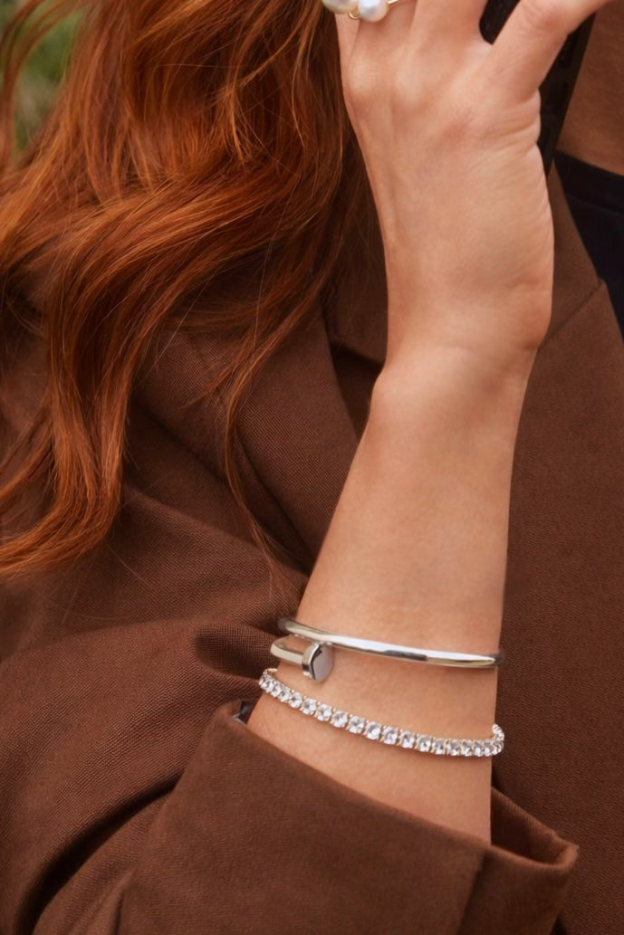 Classic Duo Bracelet Set - Silver