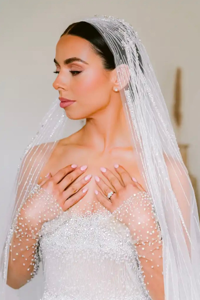 Oval Crystal Studs Gold