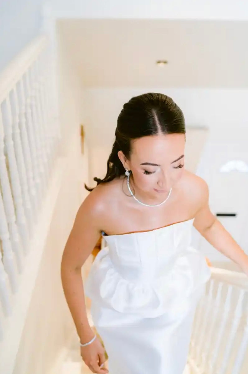 Luxe Crystal Tennis Necklace Silver