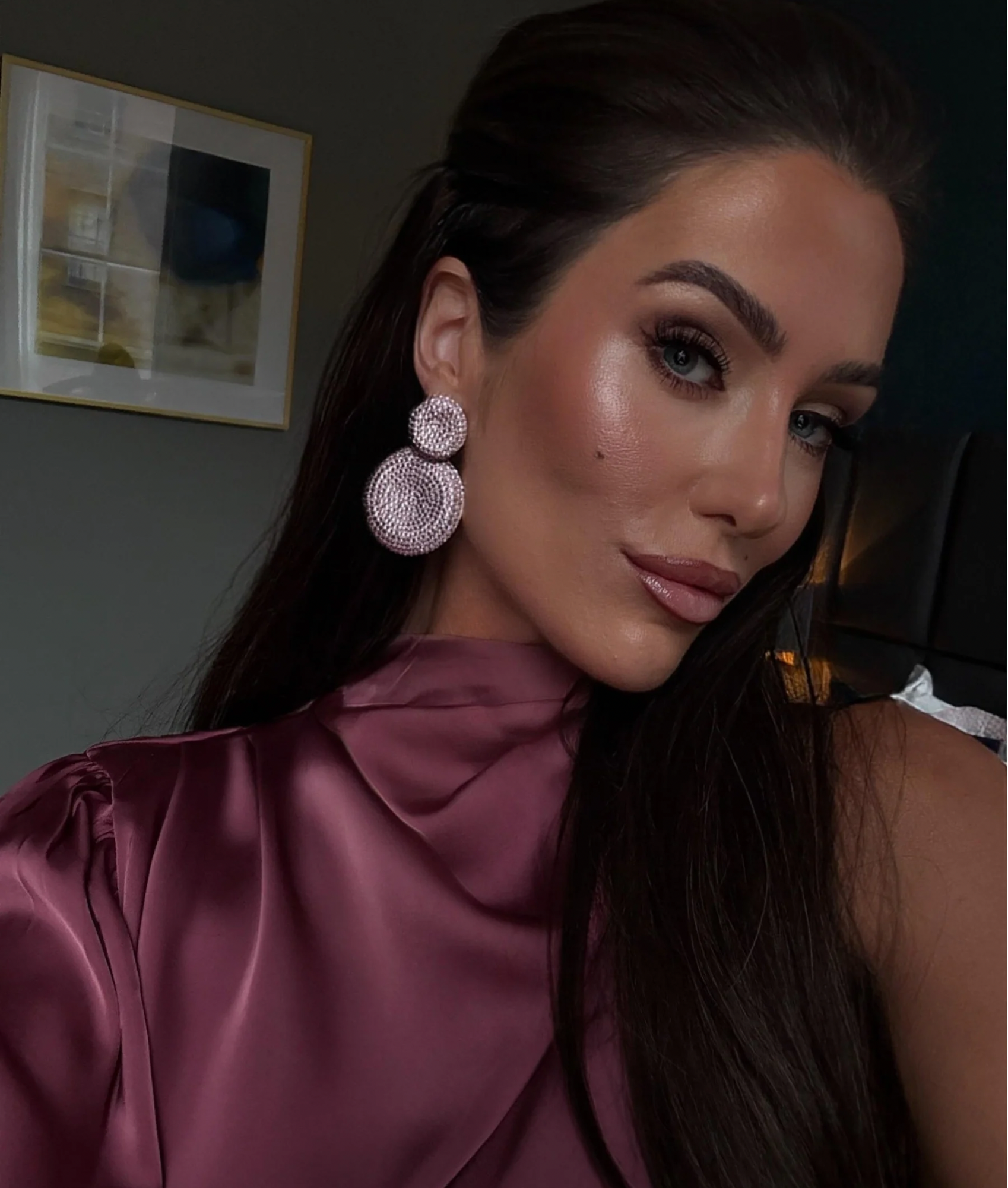 Statement Crystal Drop - Pink